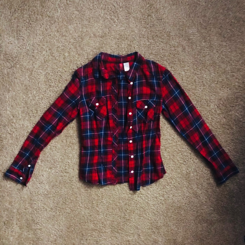 Red and Blue Plaid Flannel